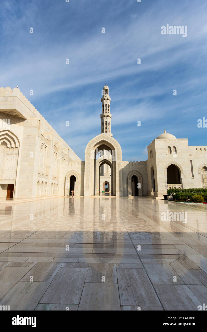 Grande Mosquée, le Sultan Qaboos, Muscat, Oman Banque D'Images
