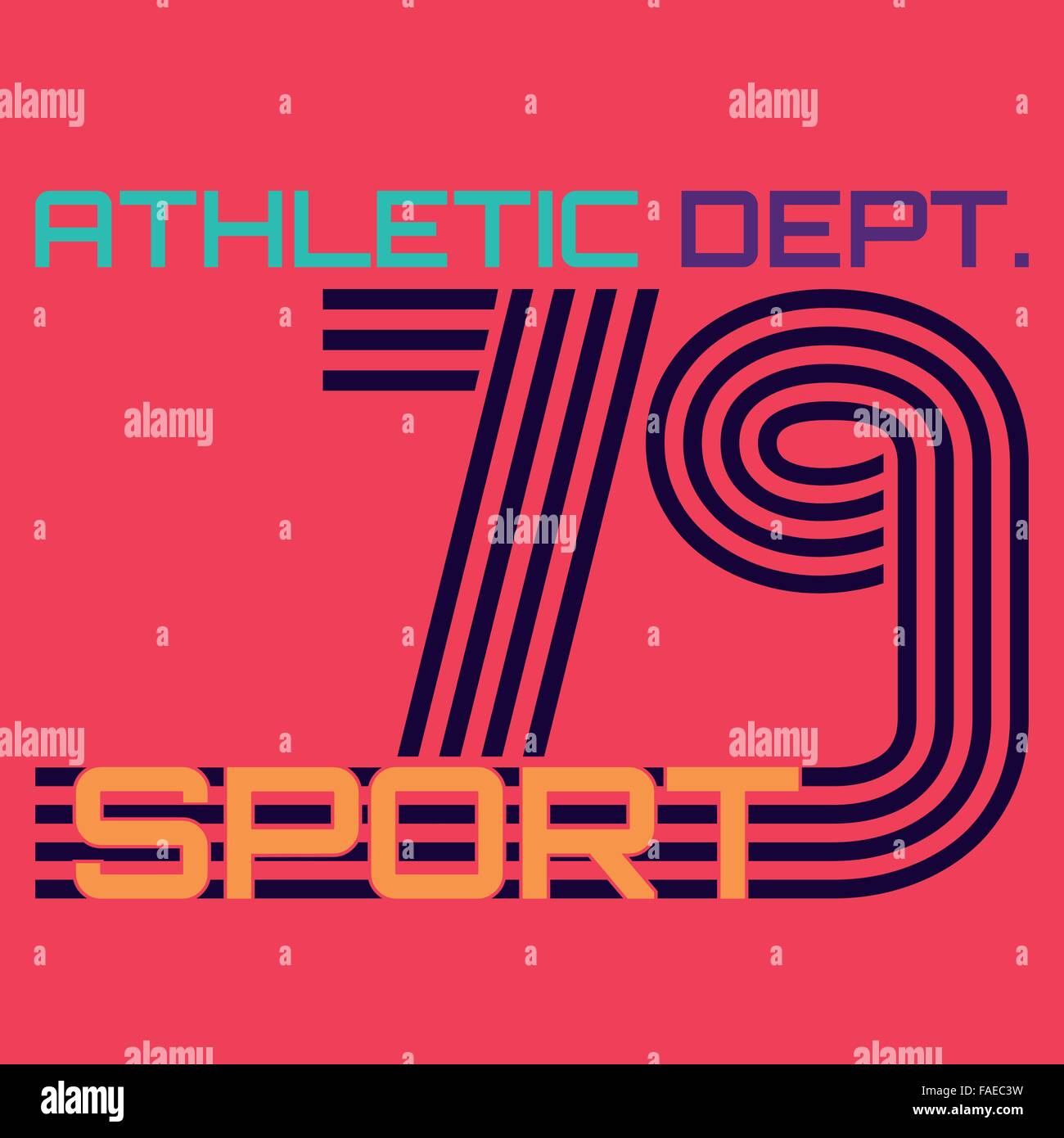 Athletic dept. typographie, t-shirt graphics Illustration de Vecteur