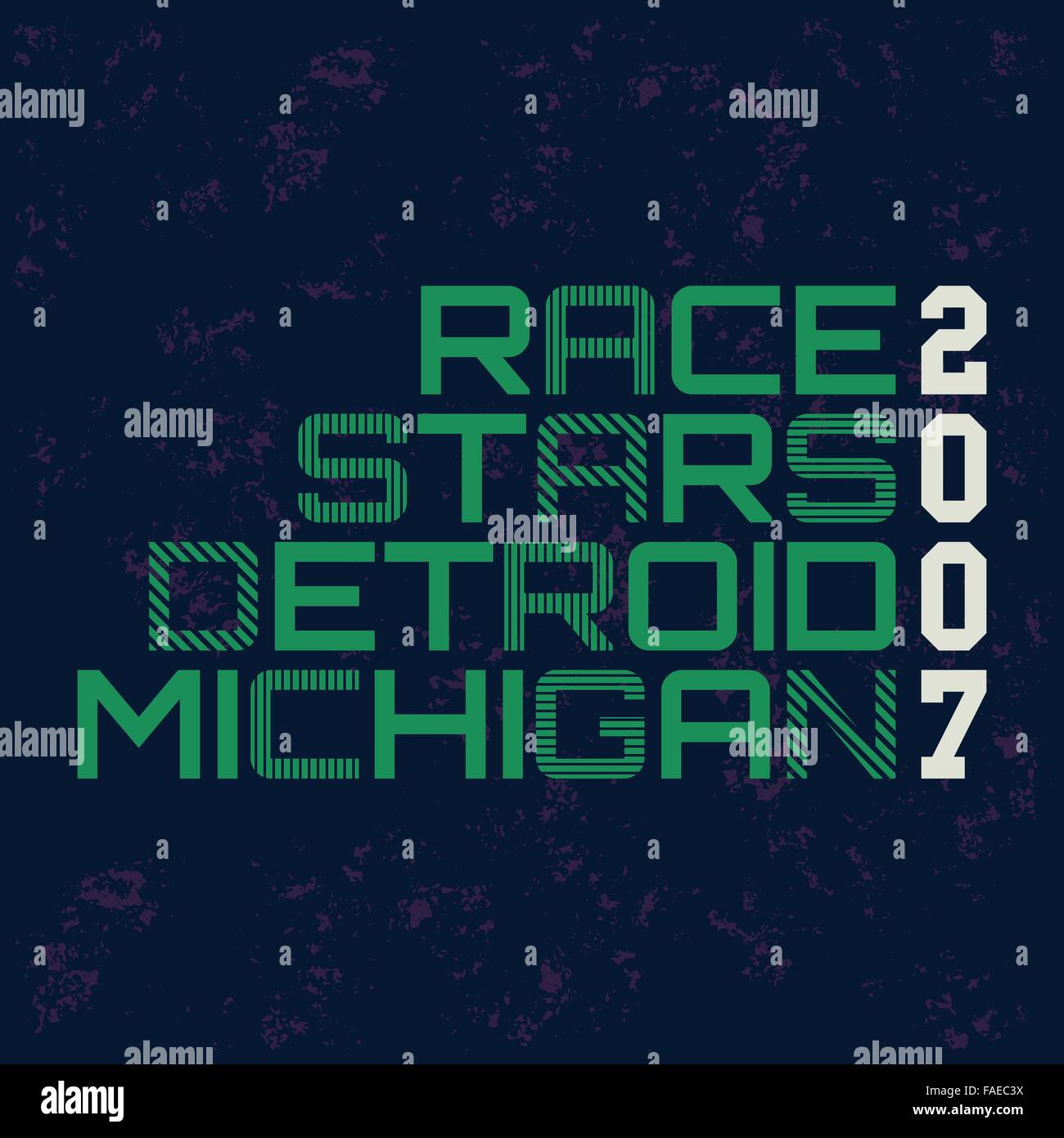 La race stars typographie, t-shirt graphiques. Illustration de Vecteur