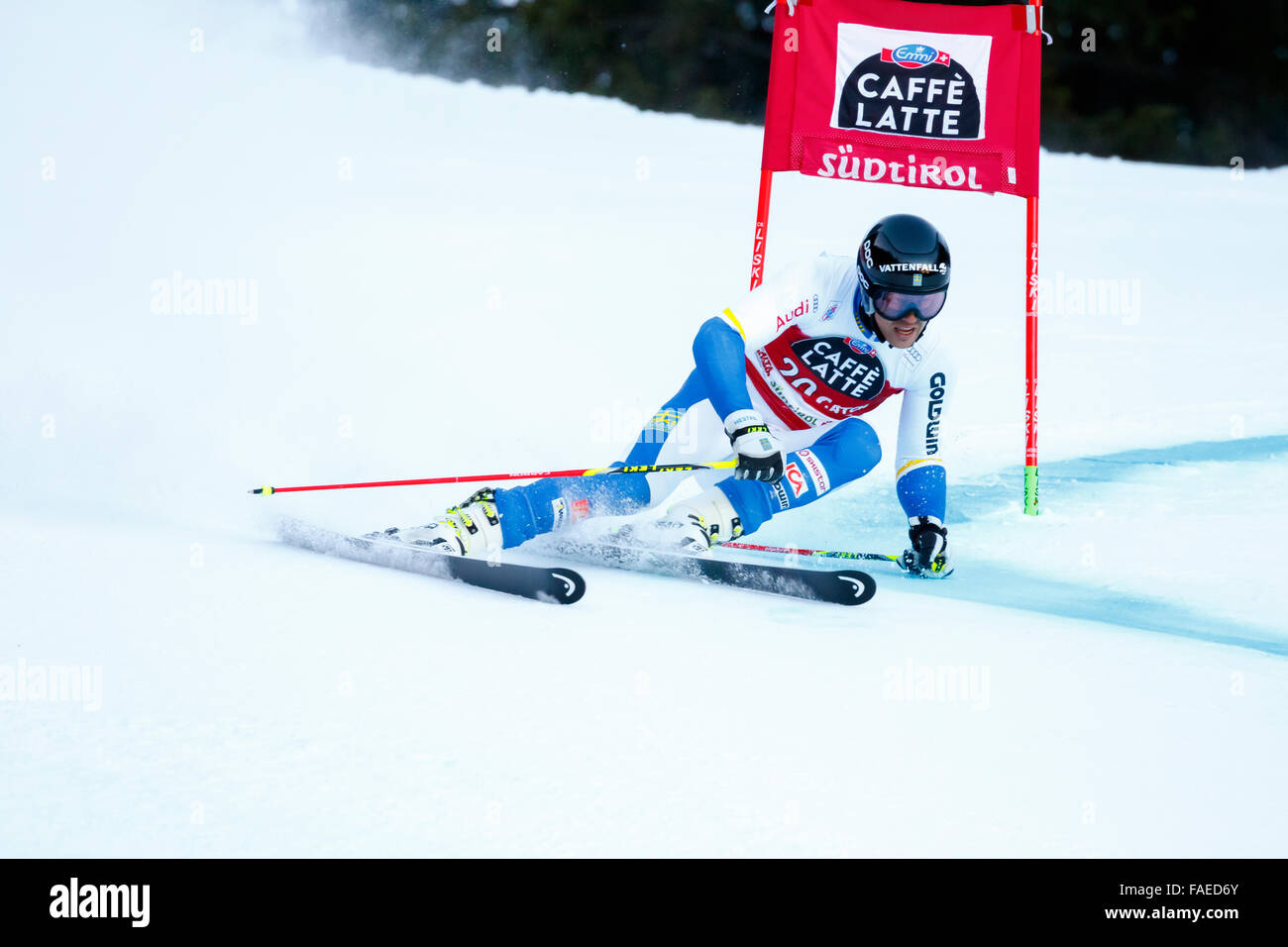 L'Alta Badia, Italie 20 décembre 2015. MYHRER Andre (SWE) qui se font concurrence sur les AUDI FIS Coupe du Monde de Ski alpin Slalom géant hommes Banque D'Images