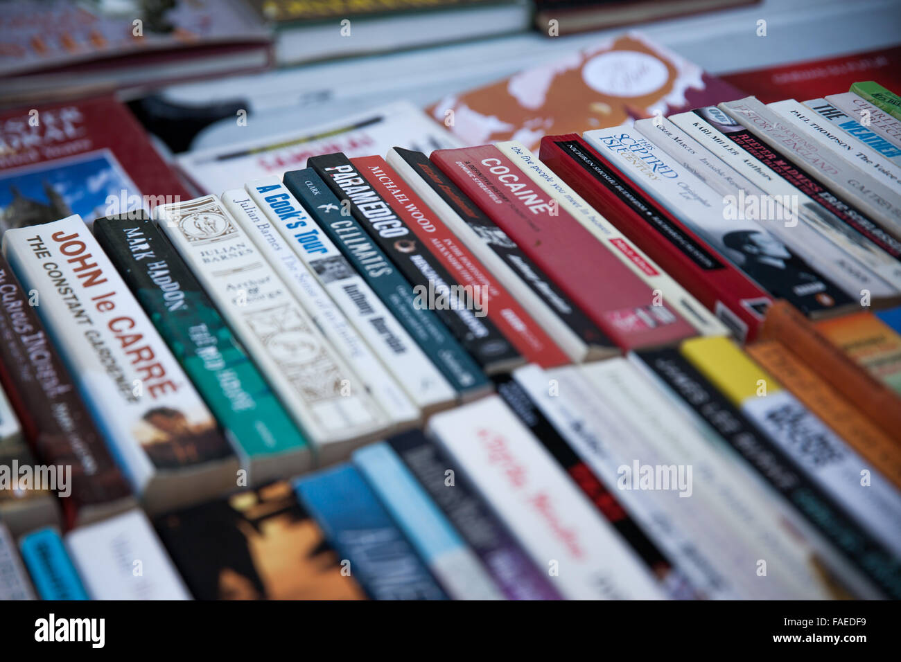 Livres en vente sur la rive sud de Londres Banque D'Images