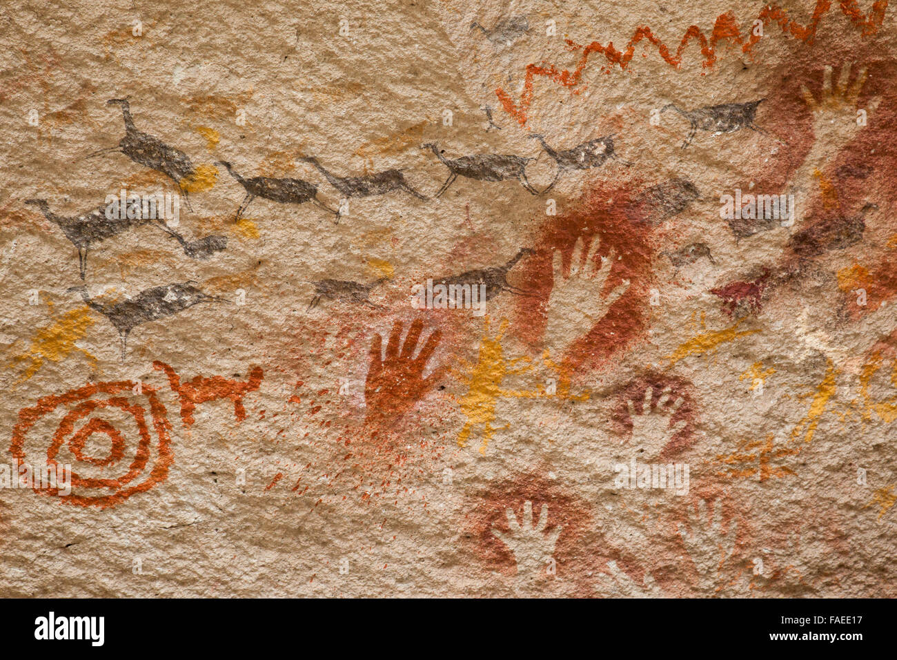 Cueva de las Manos ou grotte de mains, des murales, 7000-1000 avant J.-C.,  santa cruz, Argentine Photo Stock - Alamy
