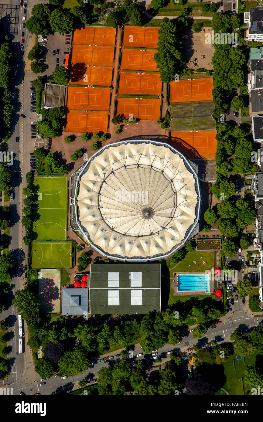 Vue aérienne, Rothenbaum tennis, sport Rothenbaum GmbH, Hambourg, ville libre et hanséatique de Hambourg, Hambourg, Allemagne Banque D'Images