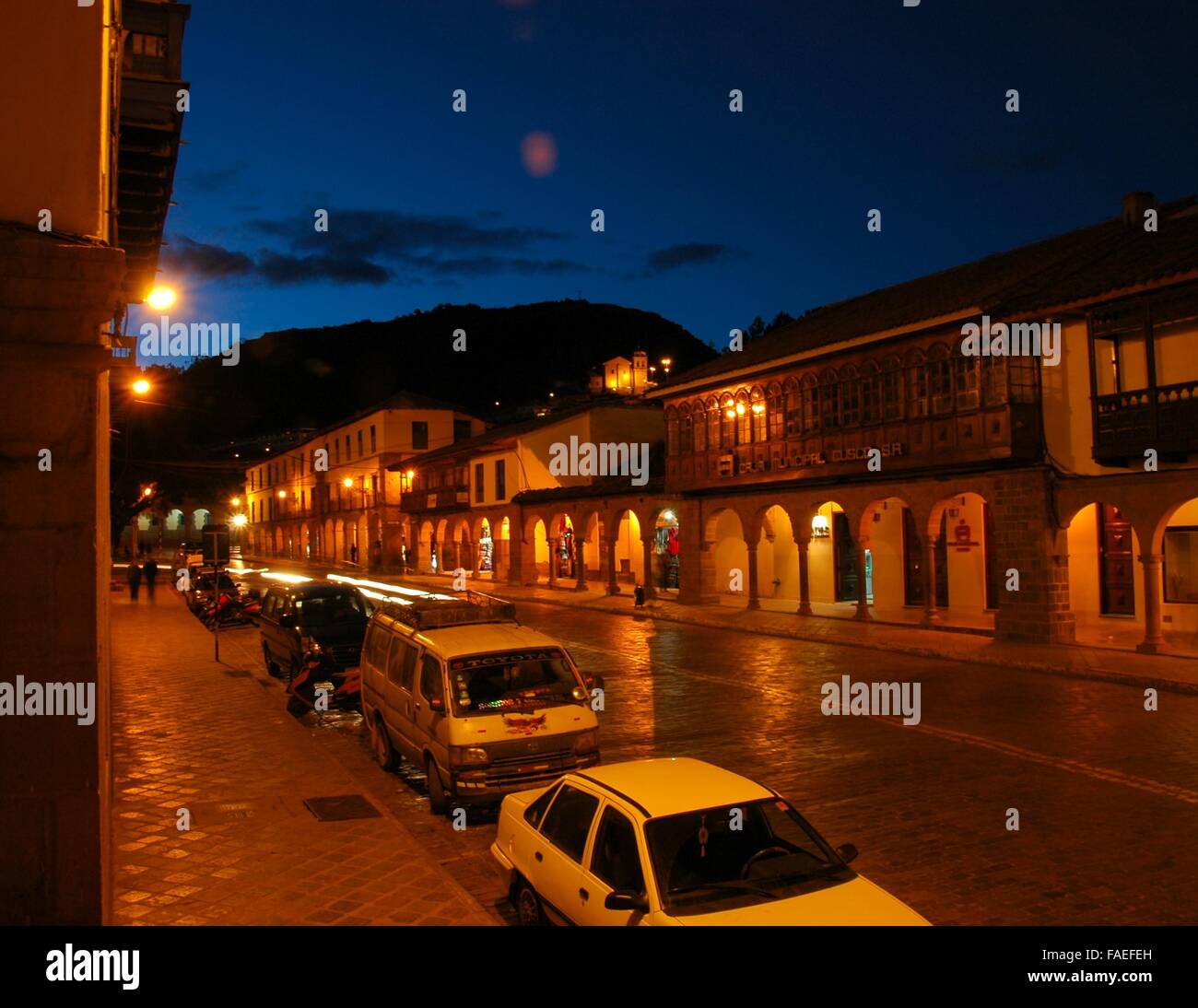 L'architecture coloniale de Cuzco, Pérou. Banque D'Images