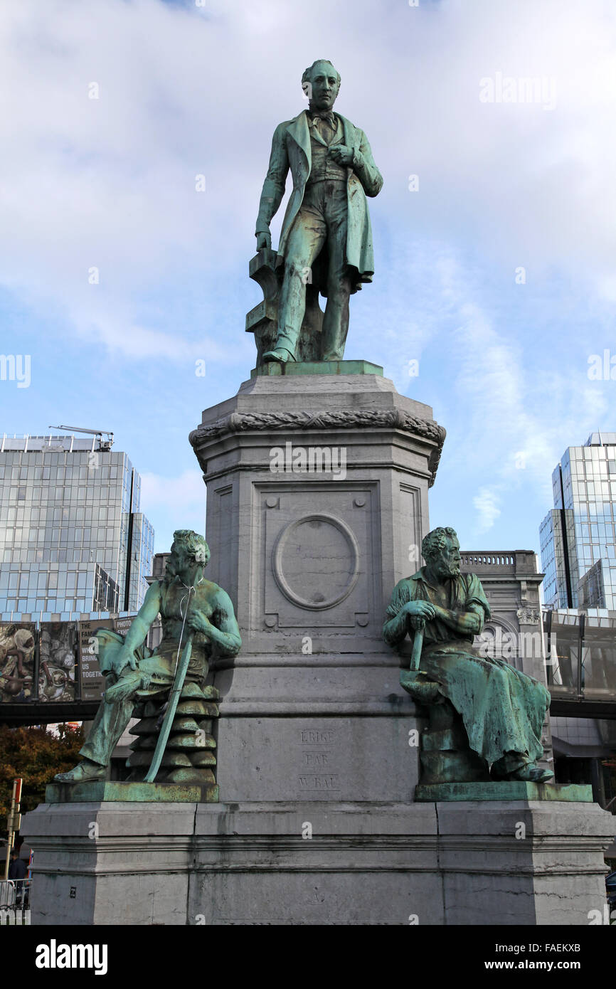 Statue de John Cockerill 1790 -1840 Un entrepreneur belge Banque D'Images