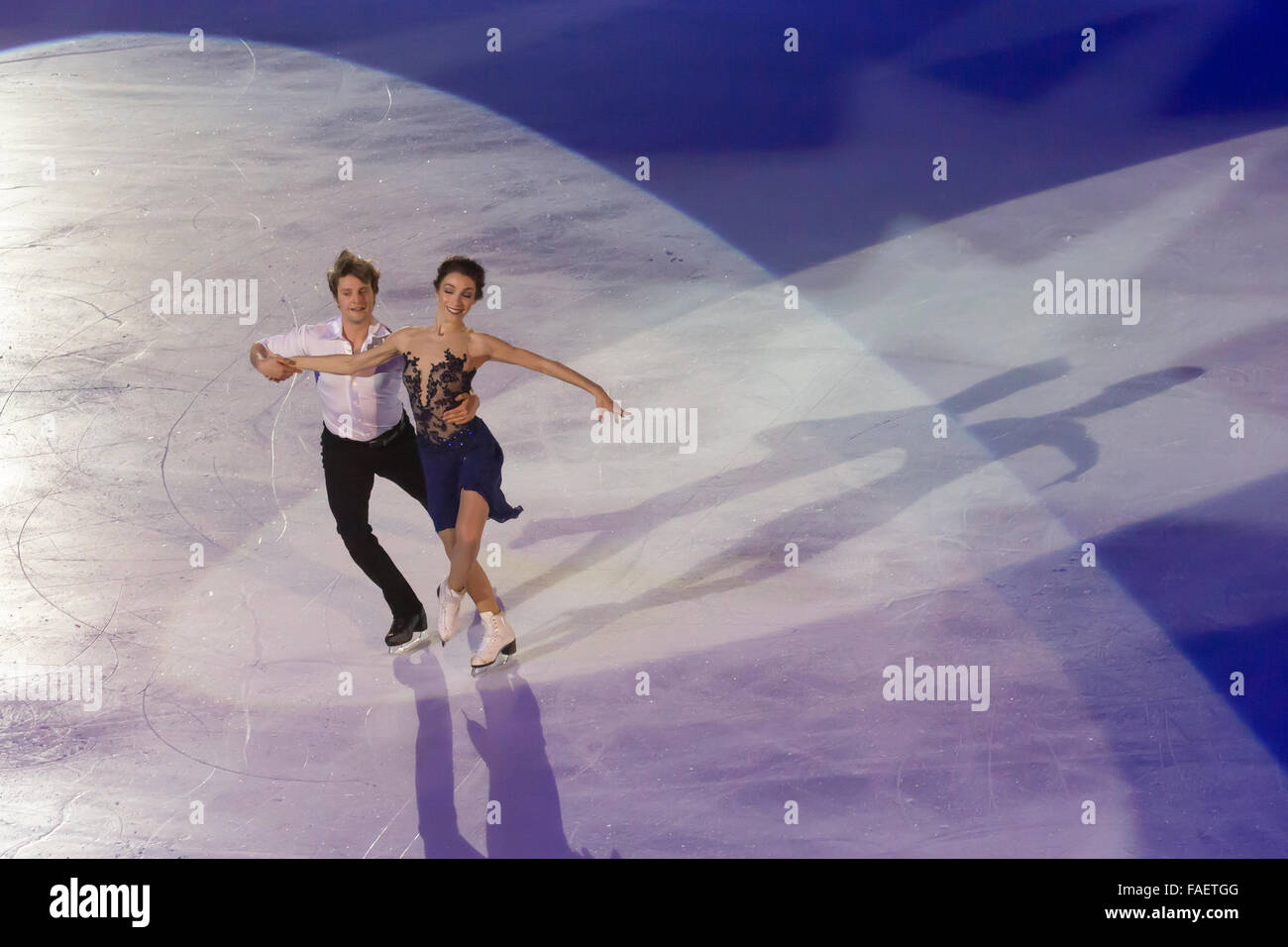 Meryl Davis e Charlie White champions de danse gratuits Banque D'Images