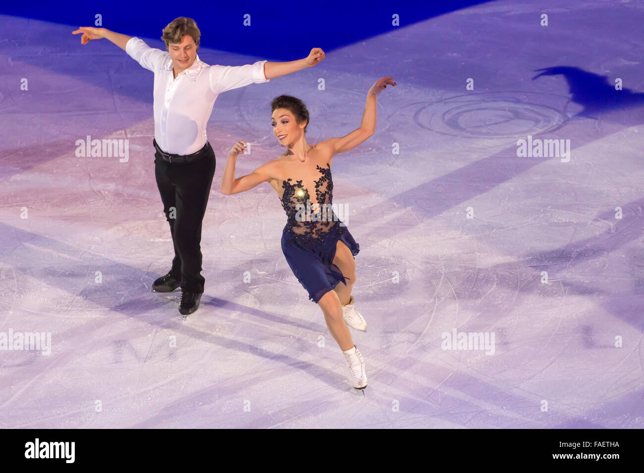 Meryl Davis e Charlie White champions de danse gratuits Banque D'Images
