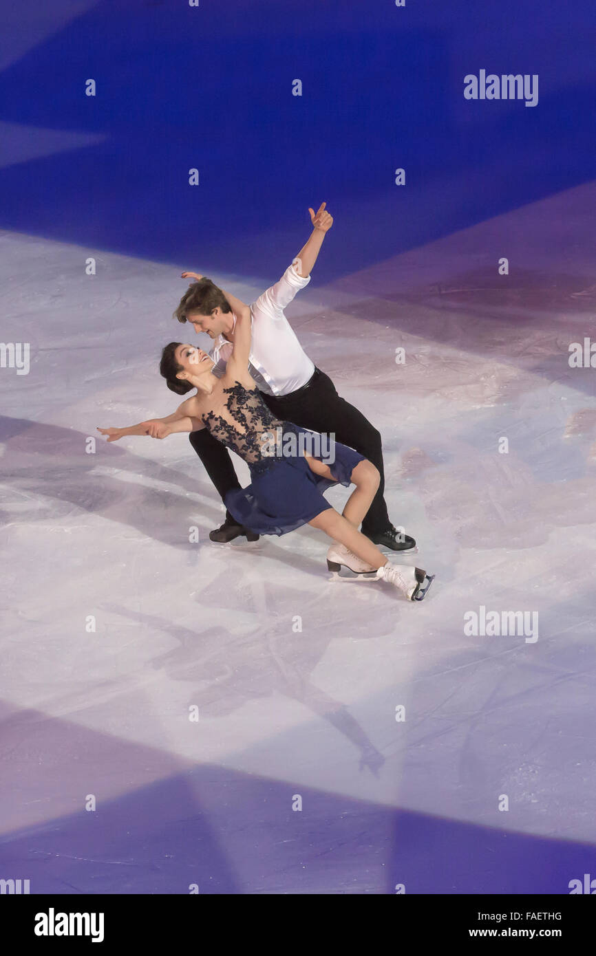 Meryl Davis e Charlie White champions de patinage danse libre Banque D'Images
