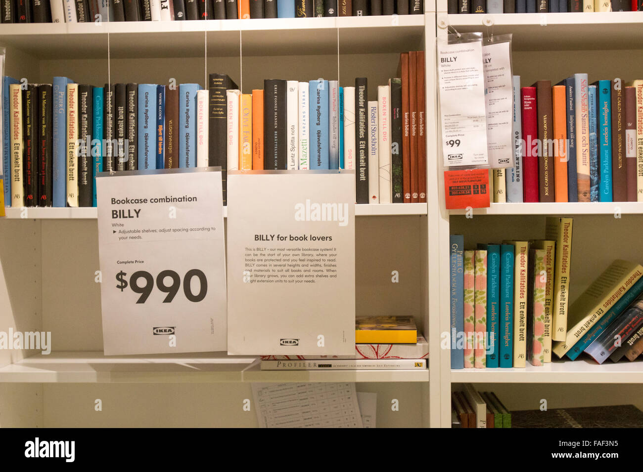 IKEA FURNITURE store billy bookcase au centre commercial de Rhodes à Sydney, Nouvelle-Galles du Sud, Australie Banque D'Images