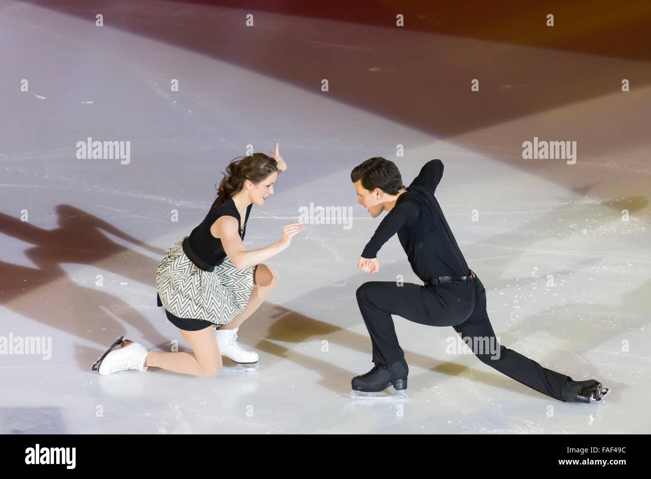 Charlene Guignard e Marco Fabbri skating champions de danse gratuits Banque D'Images