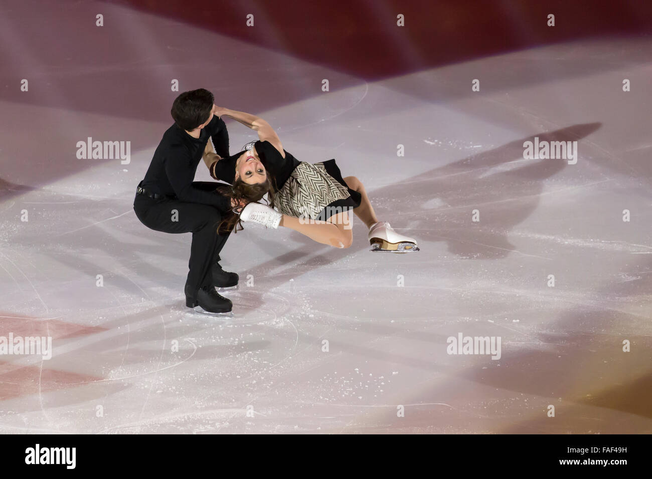 Charlene Guignard e Marco Fabbri skating champions de danse gratuits Banque D'Images