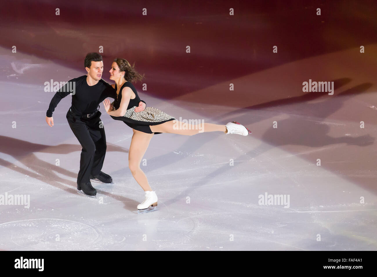 Charlene Guignard e Marco Fabbri skating champions de danse gratuits Banque D'Images