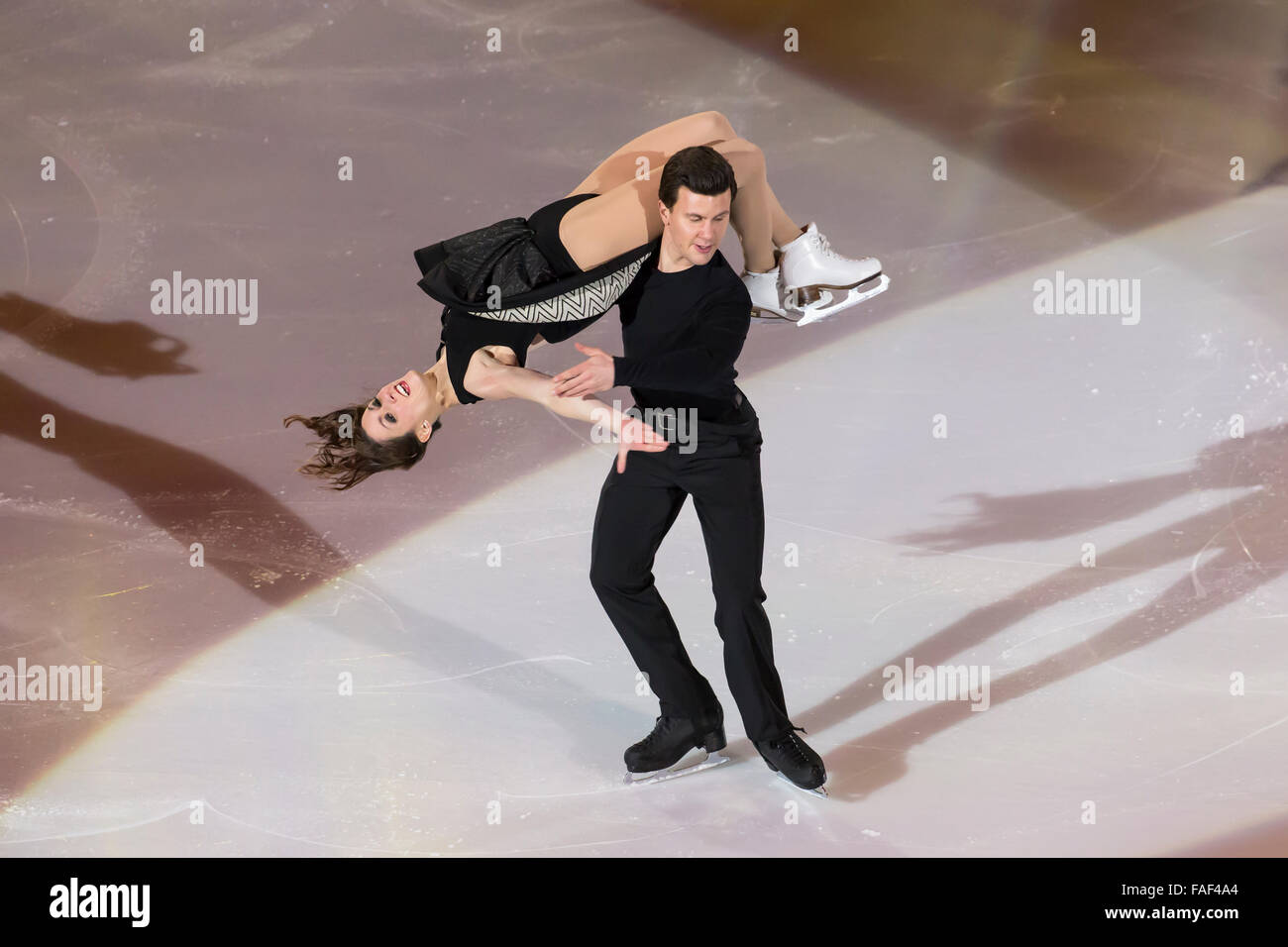 Charlene Guignard e Marco Fabbri skating champions de danse gratuits Banque D'Images