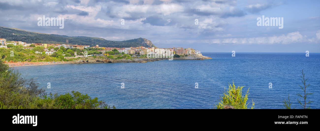Vue panoramique de Marina di Camerota Banque D'Images