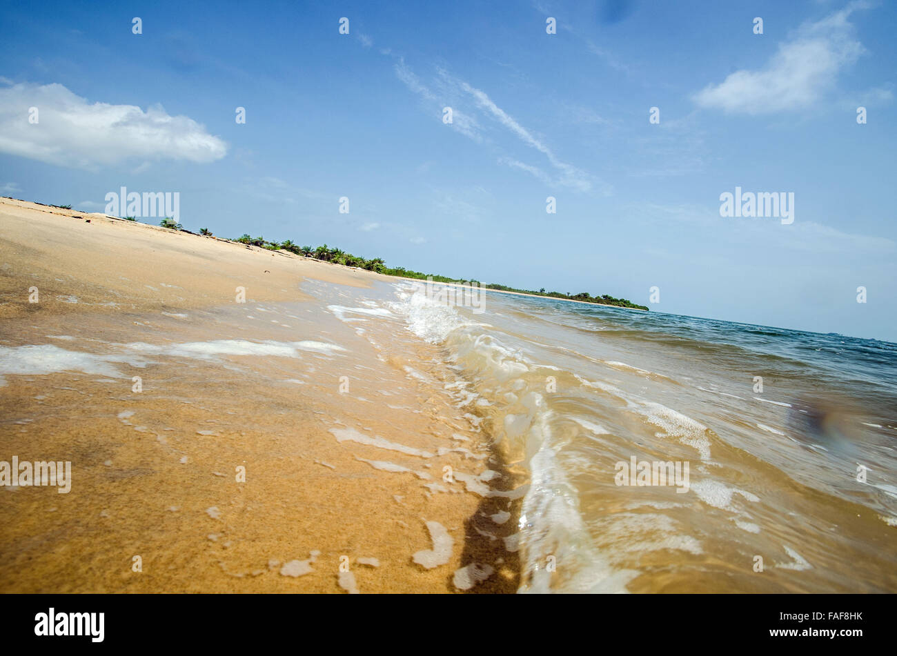 Plage déserte dans les îles des Tortues, la Sierra Leone Banque D'Images
