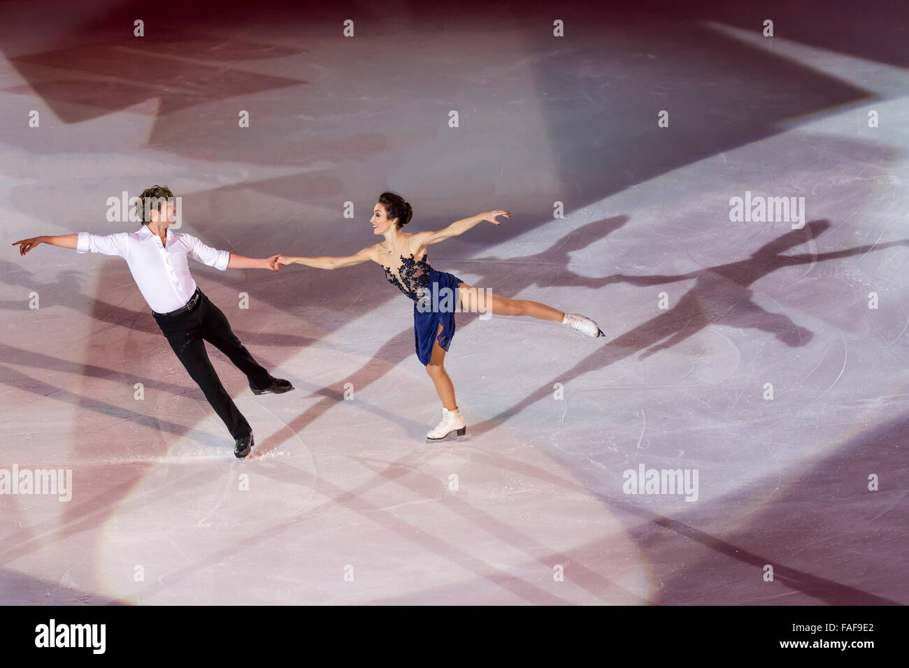 Meryl Davis e Charlie White champions de danse gratuits Banque D'Images