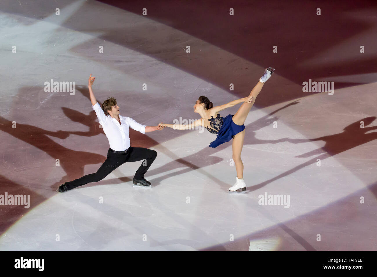 Meryl Davis e Charlie White champions de danse gratuits Banque D'Images