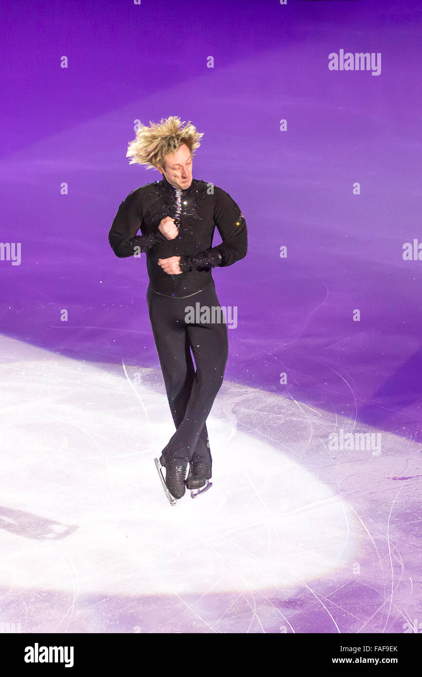La patineuse artistique Evgeni Plushenko champion Banque D'Images