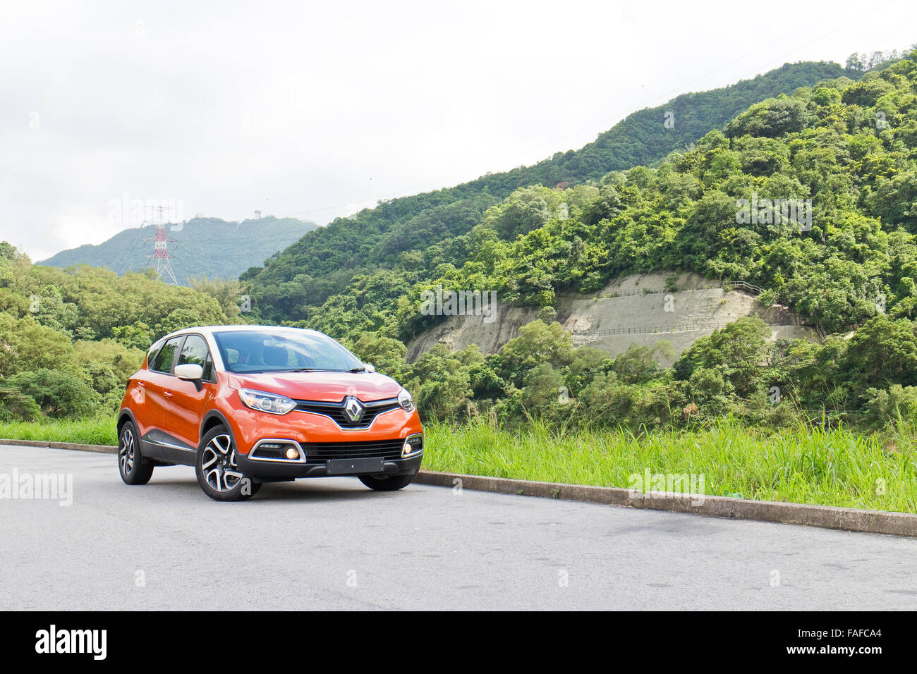 Hong Kong, Chine, 21 mai 2014 : Renault CAPTUR Essai le 21 mai 2014 à Hong Kong. Banque D'Images