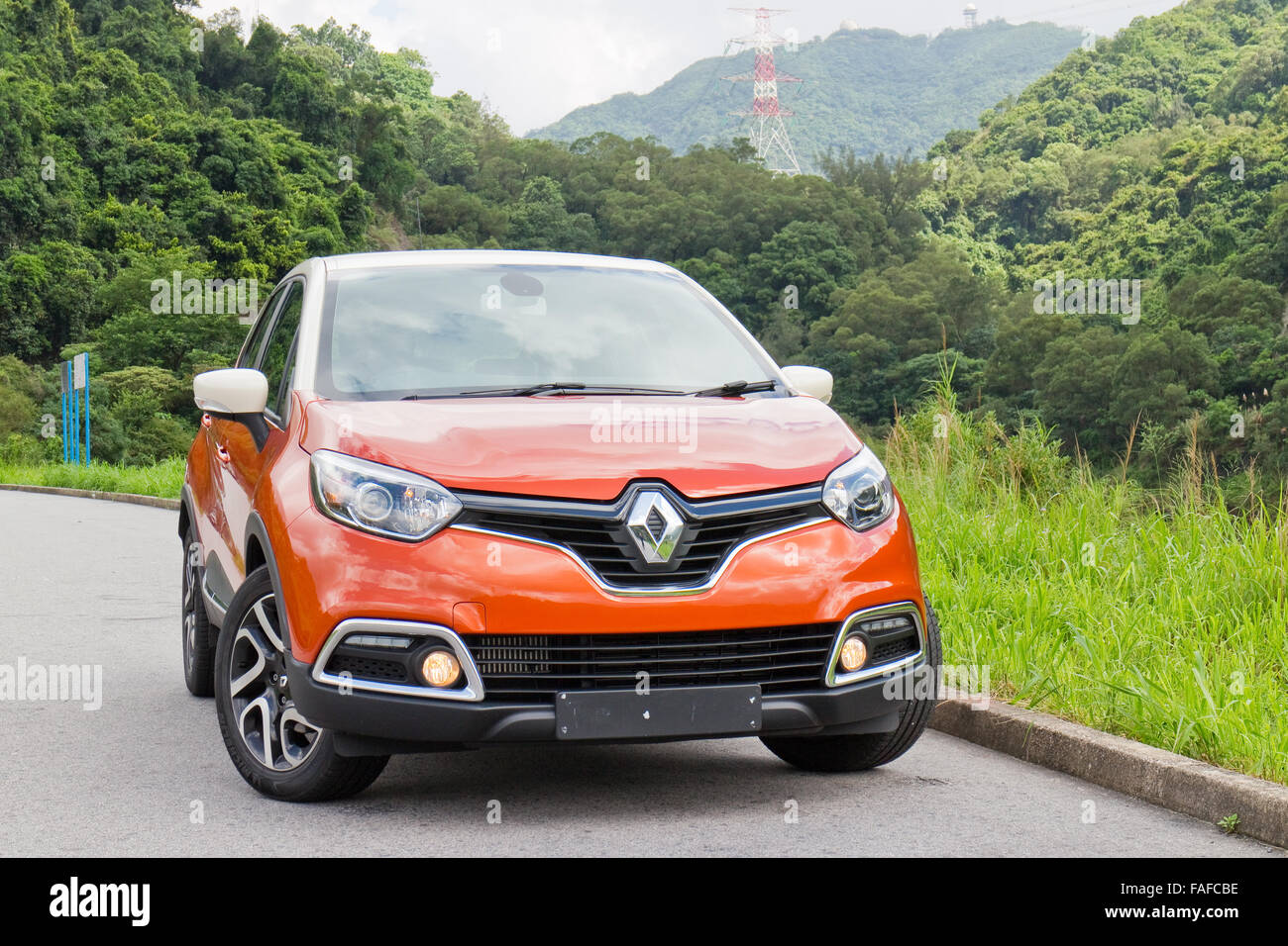 Hong Kong, Chine, 21 mai 2014 : Renault CAPTUR Essai le 21 mai 2014 à Hong Kong. Banque D'Images