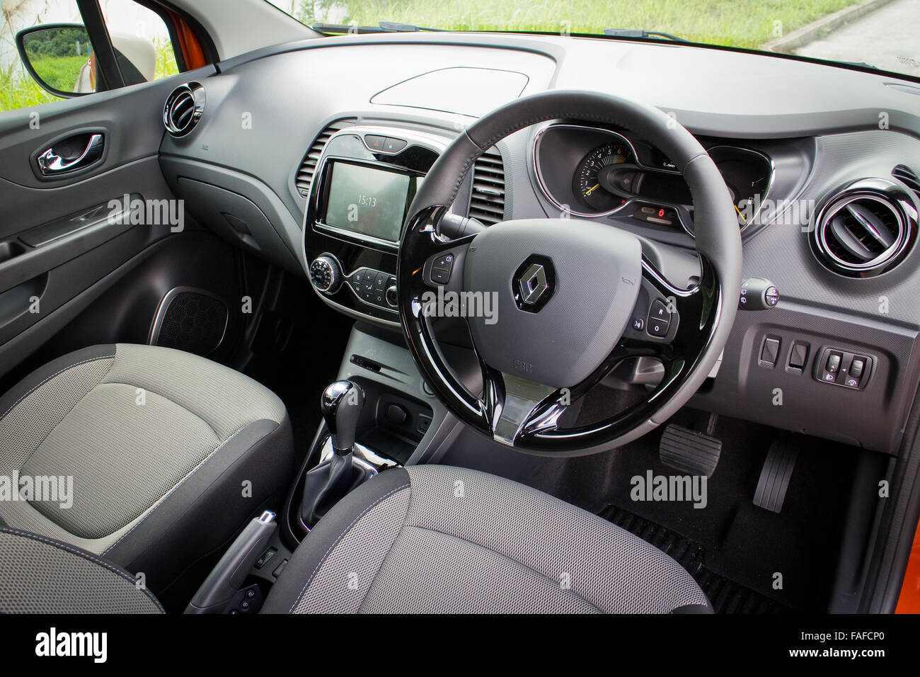 Hong Kong, Chine, 21 mai 2014 : Renault CAPTUR intérieur le 21 mai 2014 à Hong Kong. Banque D'Images