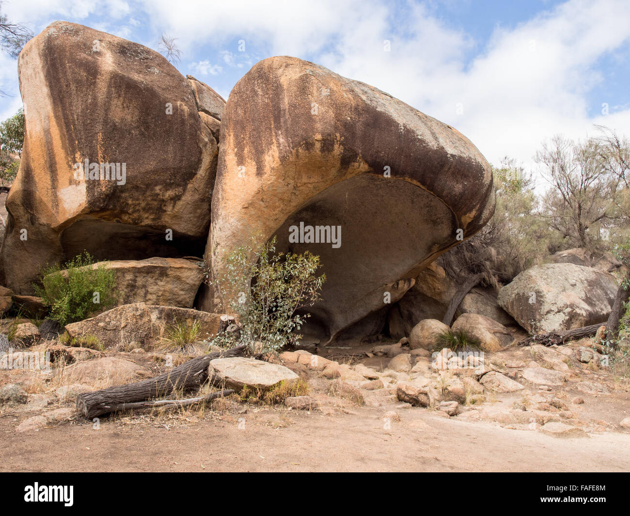 Hippo's Yawn, une formation rocheuse unique dans la région de Hyden, Australie occidentale Banque D'Images