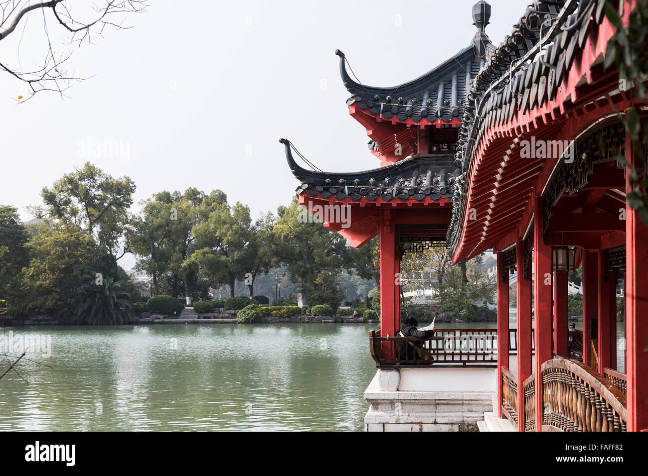 Guilin Ronghu Lake, Banque D'Images