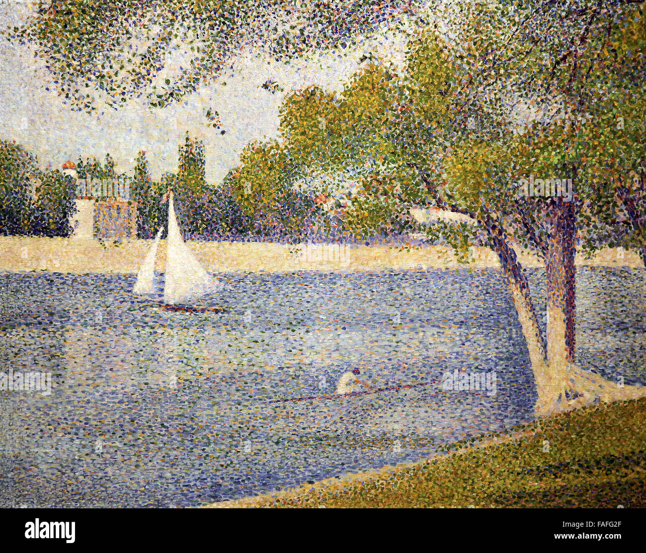 La Seine à la Grande Jatte par Georges Seurat Banque D'Images