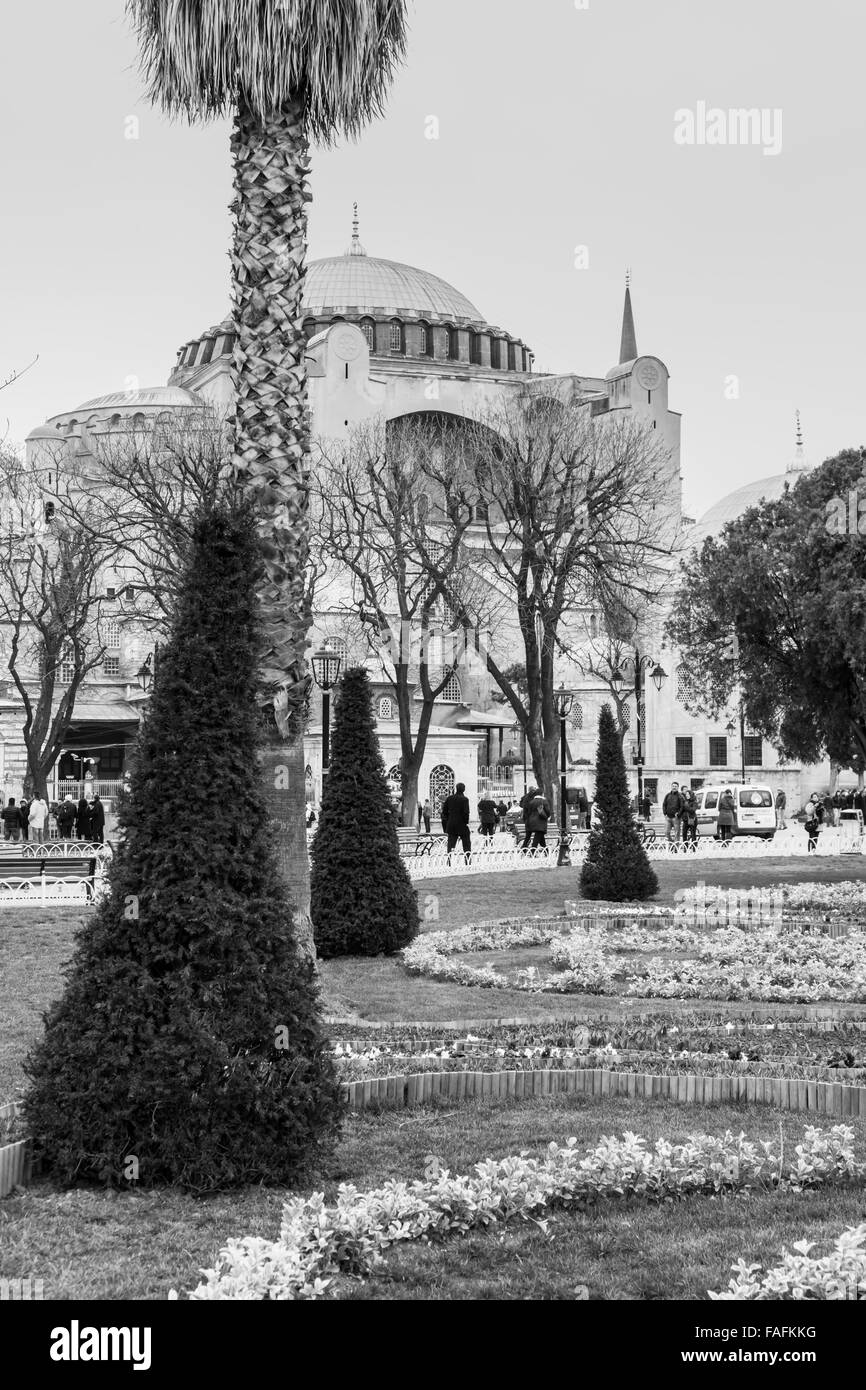Voyage Turquie - Istanbul. La basilique Sainte-Sophie ou la mosquée Ayasofia (église). Banque D'Images