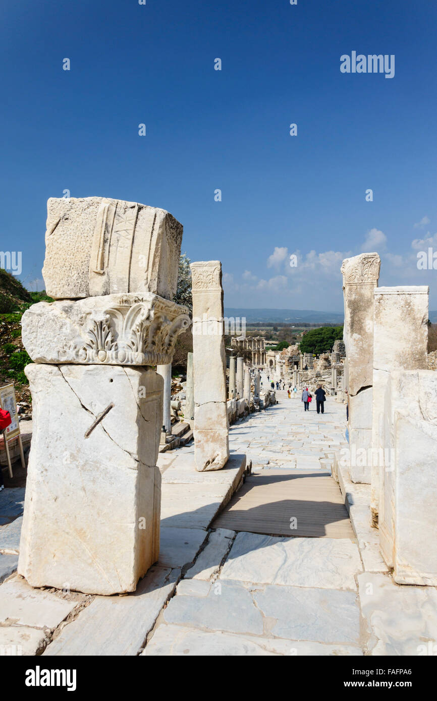 Voyage Turquie - la ville d'Éphèse, ancienne revue. Banque D'Images