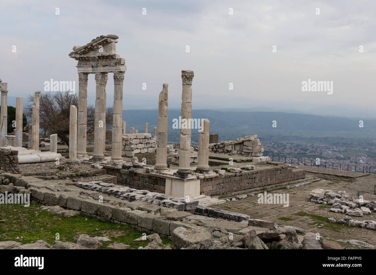 Voyage Turquie - les ruines de l'acropole de Pergame, Pergame maintenant. Banque D'Images