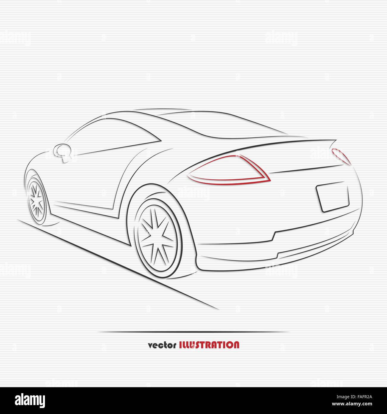 Silhouette de voiture de sport pour votre conception Illustration de Vecteur