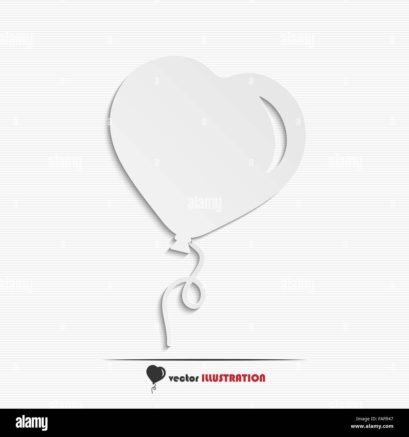 Abstract heart-shaped balloon icône web pour votre conception Illustration de Vecteur