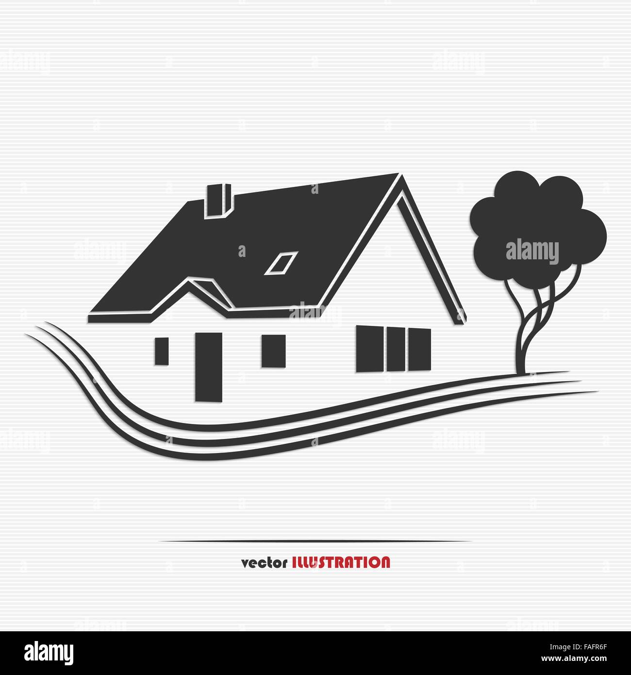 Vector illustration d'une campagne abstraite pour votre conception de l'immobilier Illustration de Vecteur