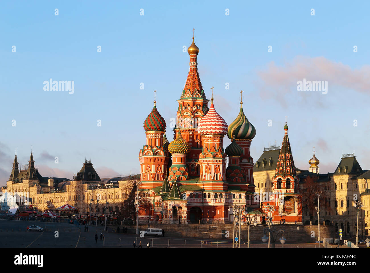 Belle Cathédrale St basilics à Moscou sur la place rouge Banque D'Images