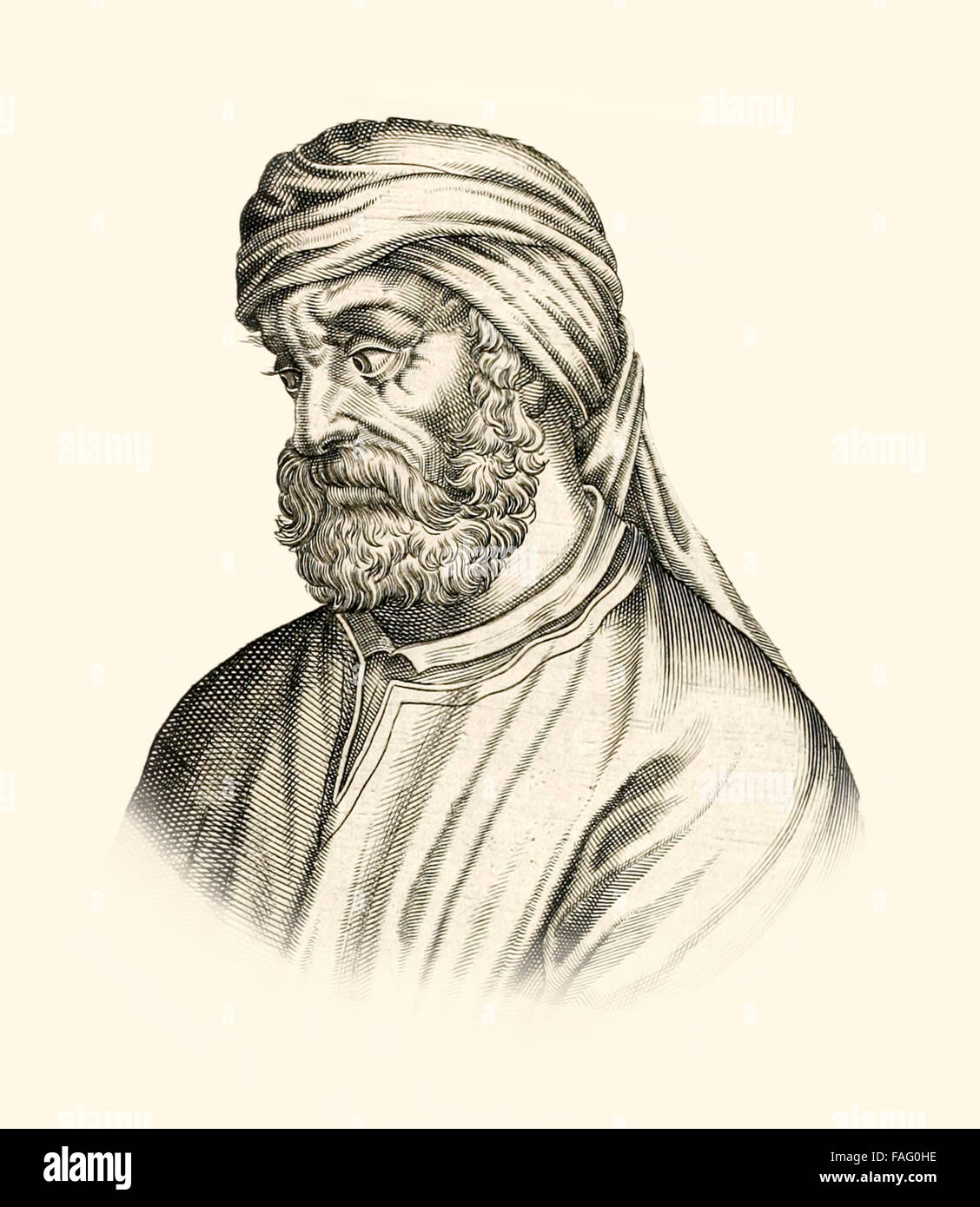 Tertullien (155-240), théologien chrétien de l'époque de Carthage, également appelé Quintus Septimius Florens Tertullianus. Après gravure André Thévet (1516-1590). Banque D'Images