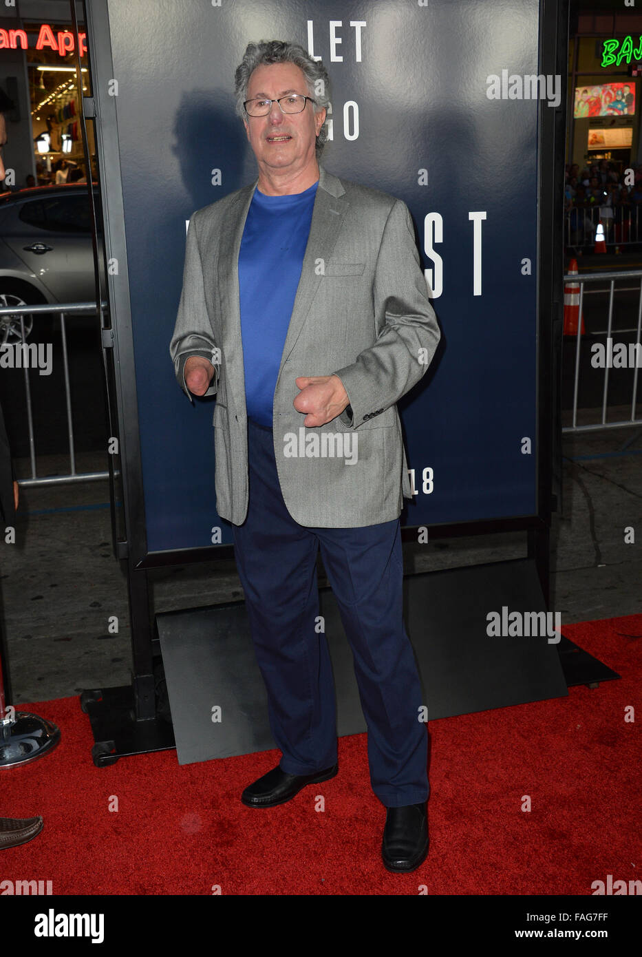 LOS ANGELES, CA - 9 septembre 2015 : Beck Weathers - qui le film est basé sur - à la première Américaine de 'Everest' au théâtre chinois de Grauman, Hollywood. Banque D'Images