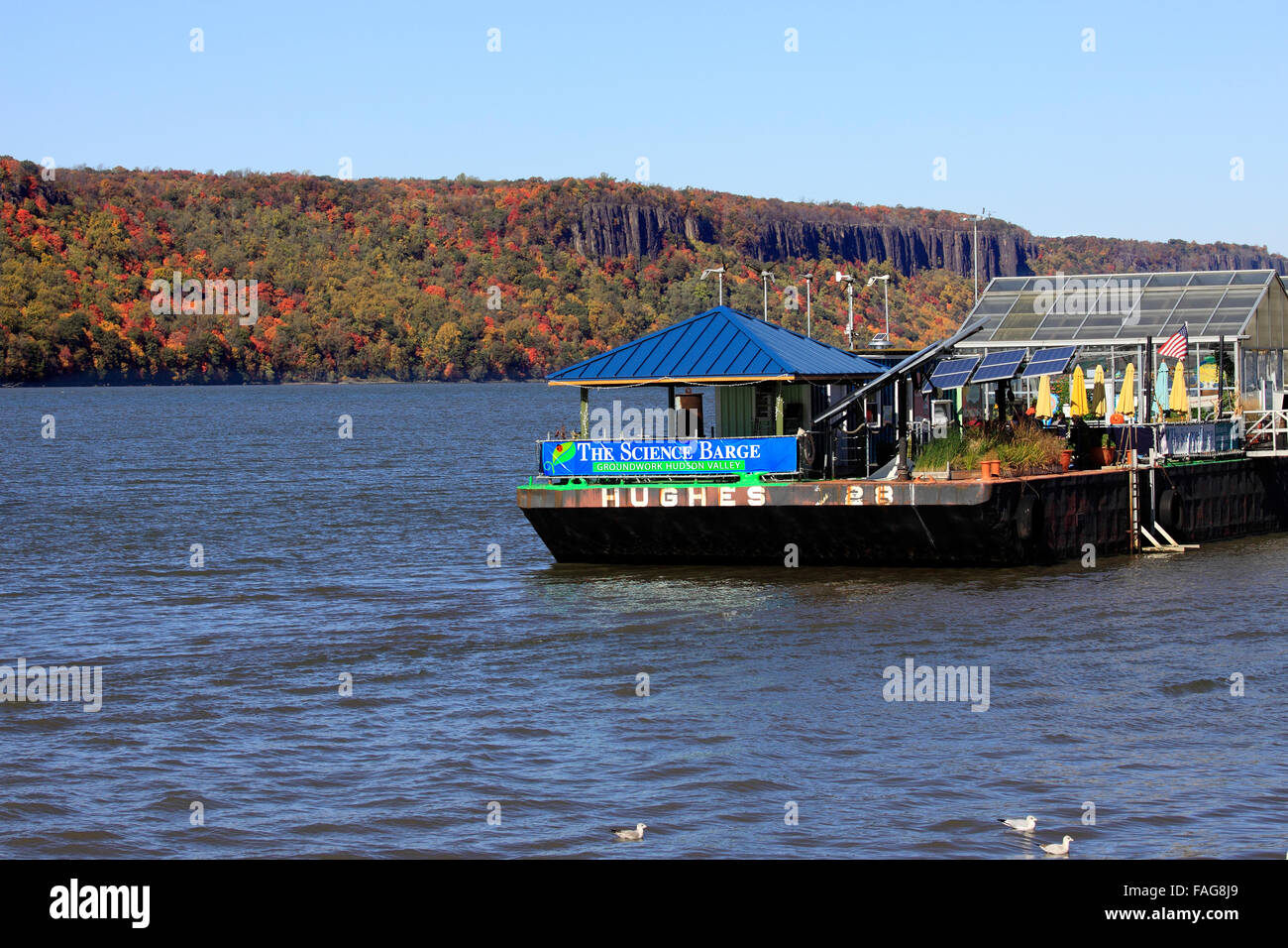La Barge Sciences Centre éducatif flottante de la rivière Hudson Yonkers, New York Banque D'Images