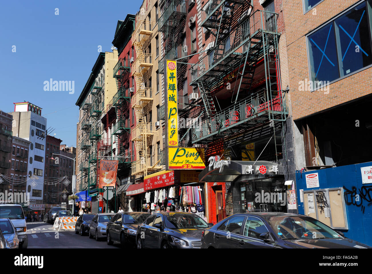 Mott Street Chinatown Manhattan New York City Banque D'Images