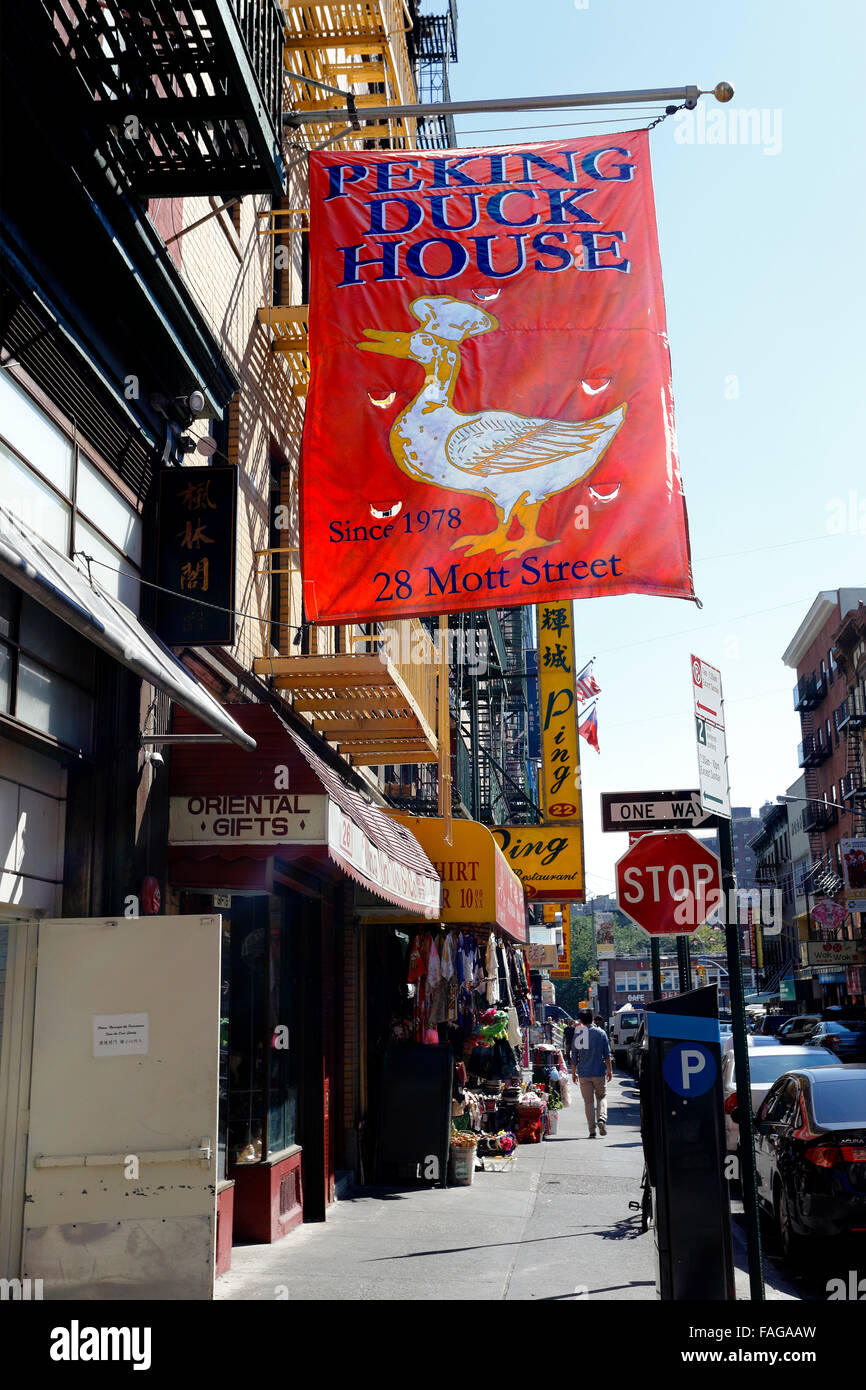 Mott St. Chinatown Manhattan New York City Banque D'Images