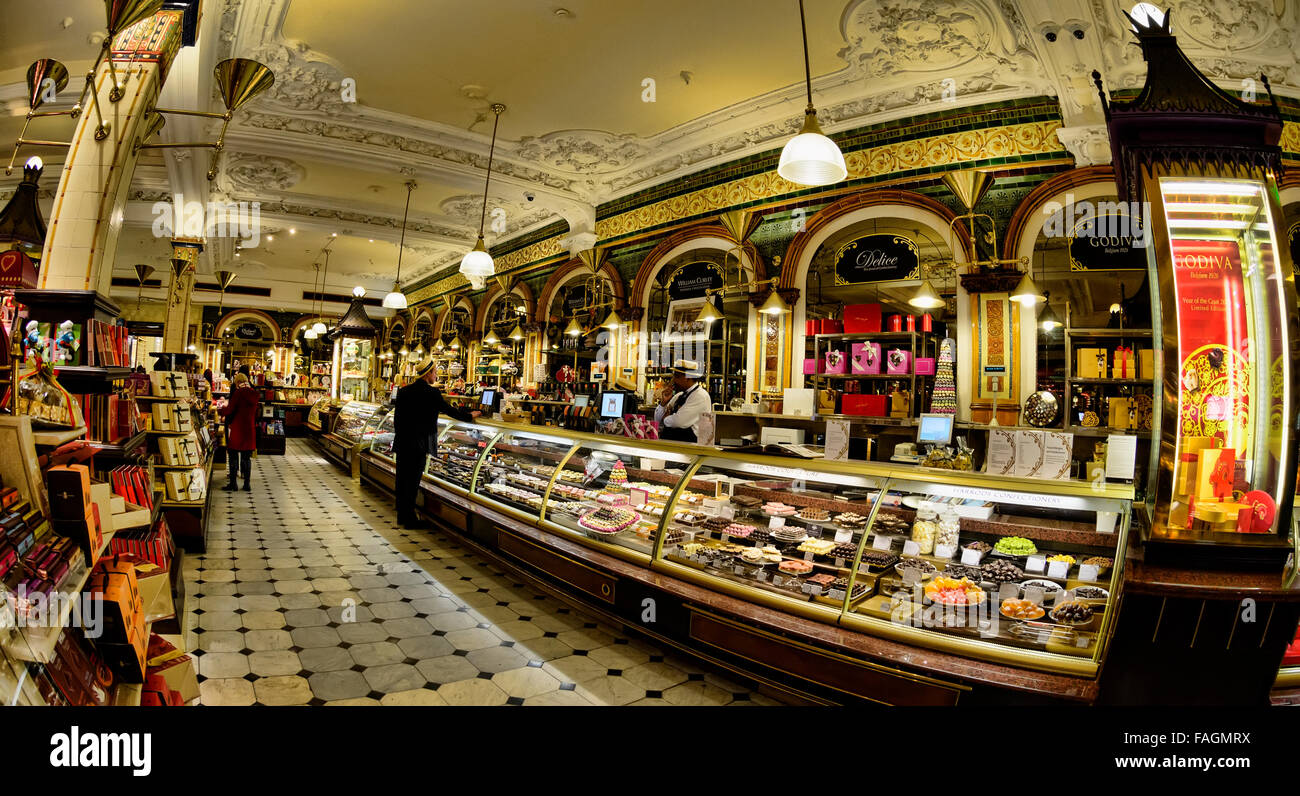 Harrods food Hall, Harrods, Londres, Royaume-Uni. Banque D'Images