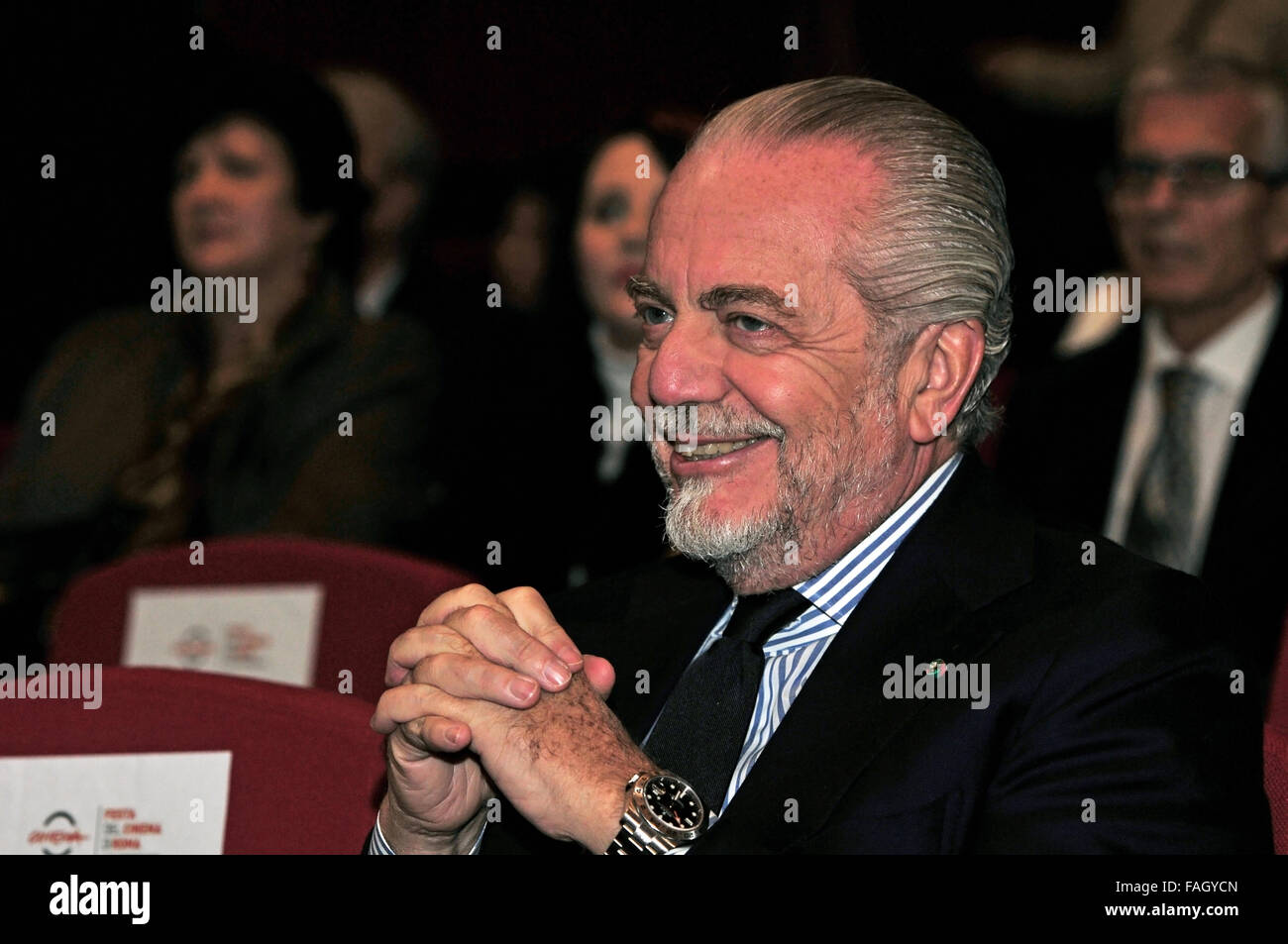 Aurelio De Laurentis, producteur de cinéma italien et président du Napoli football club Banque D'Images