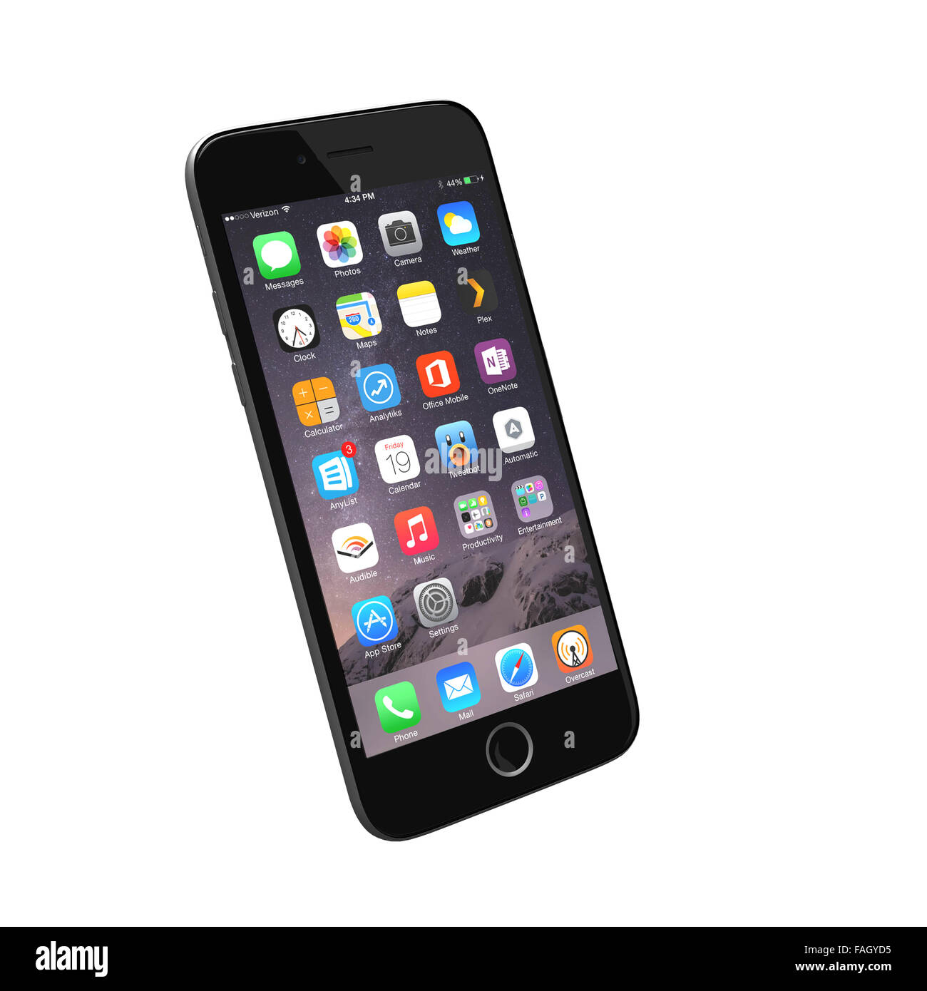 Hilvarenbeek, Pays-Bas - le 18 décembre 2015 : rendre réaliste d'un téléphone intelligent basé sur l'iPhone 6 images de référence. Banque D'Images
