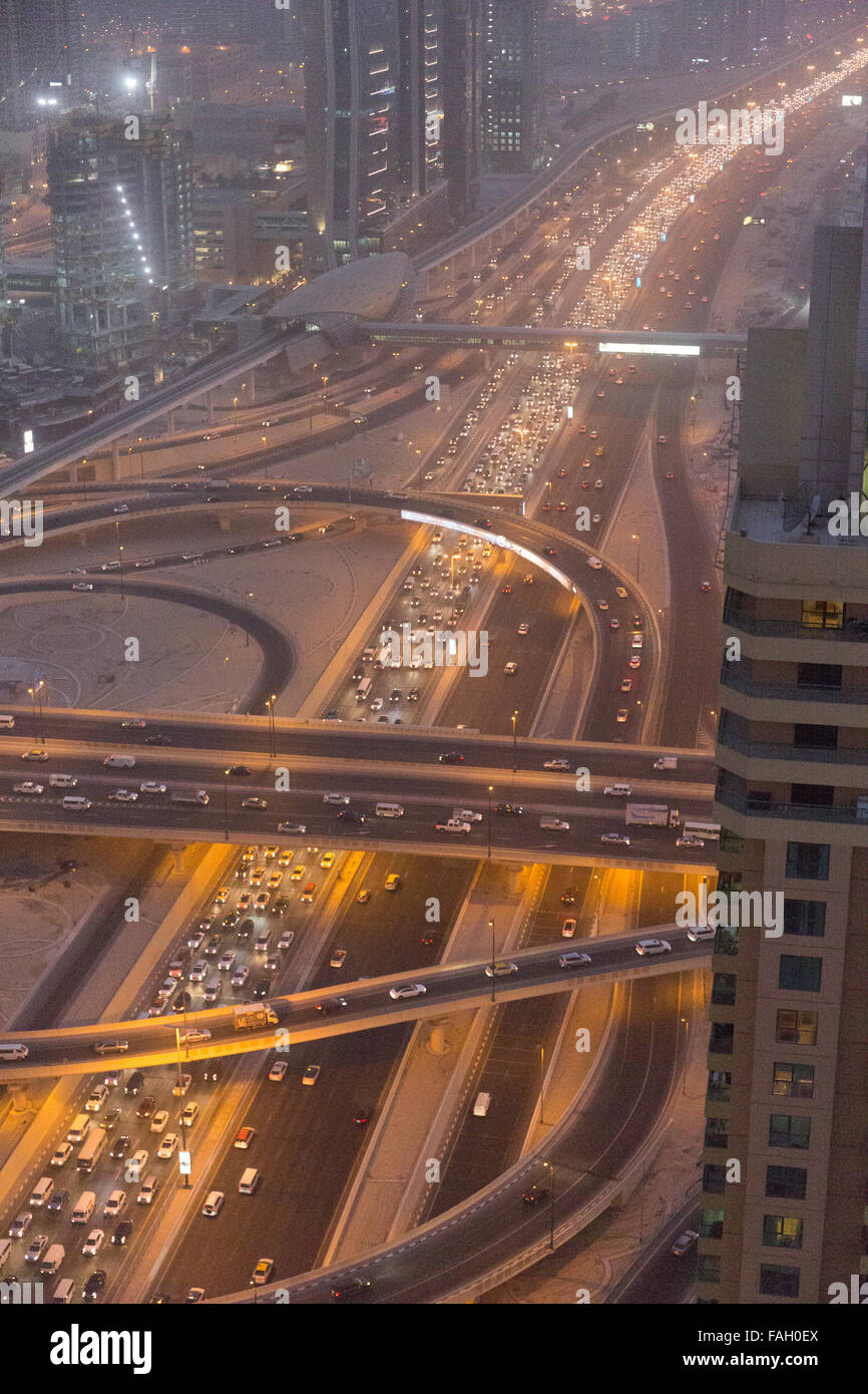 Sheik Zayed Road Dubai Banque D'Images