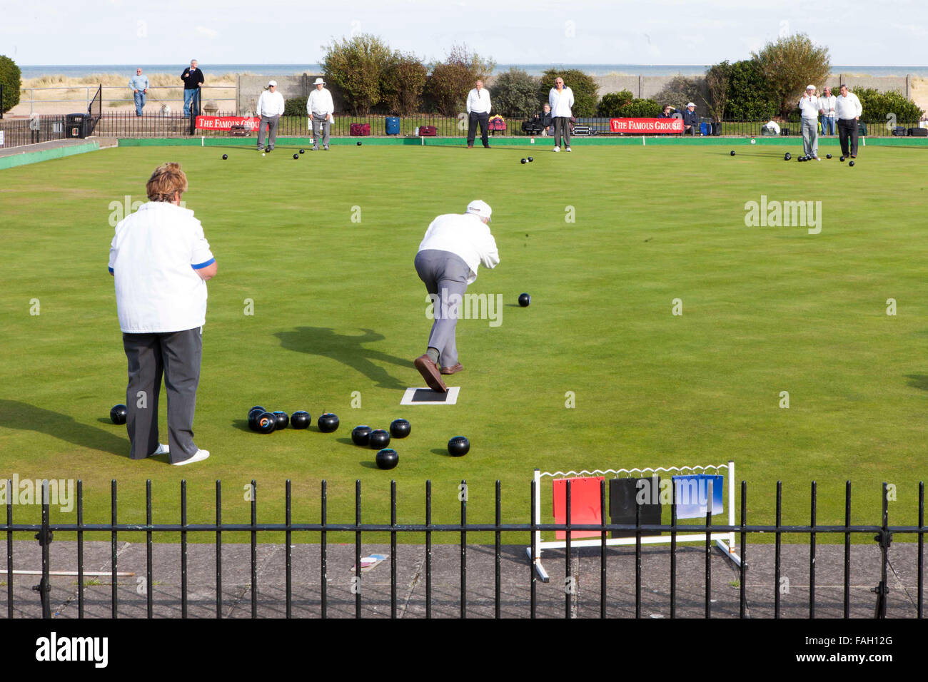 Couronne green bowling de Great Yarmouth, Norfolk, Angleterre Banque D'Images