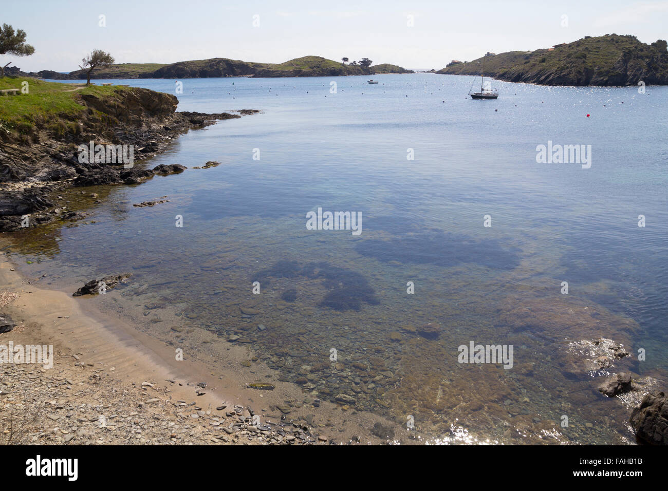 Mer dans une journée calme, à l'Espagne Banque D'Images