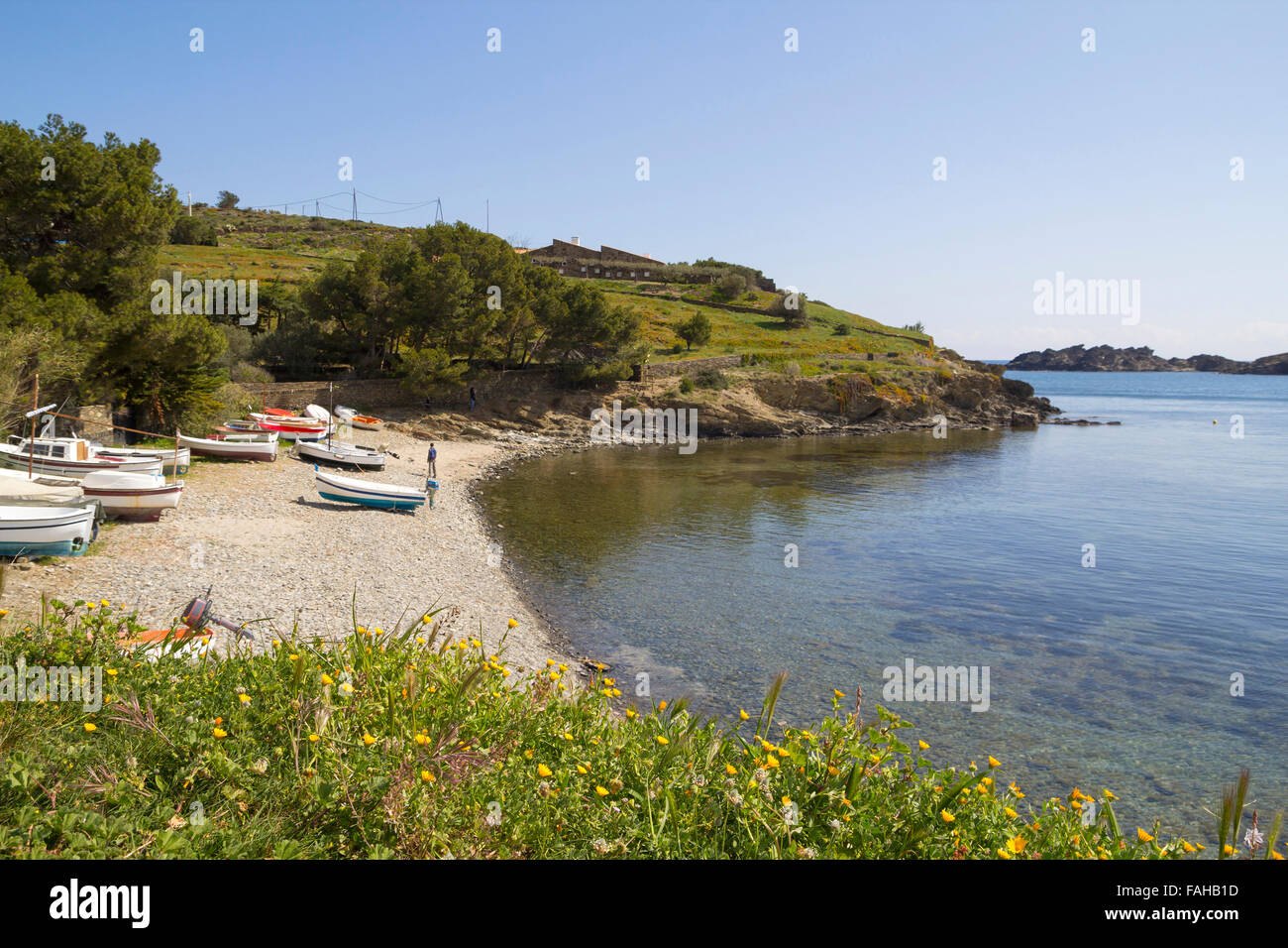 Mer dans une journée calme, à l'Espagne Banque D'Images