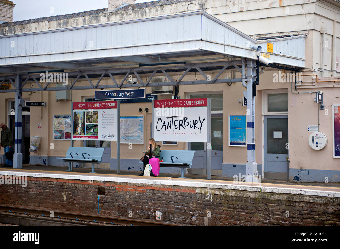 La gare ouest de Canterbury, UK Banque D'Images