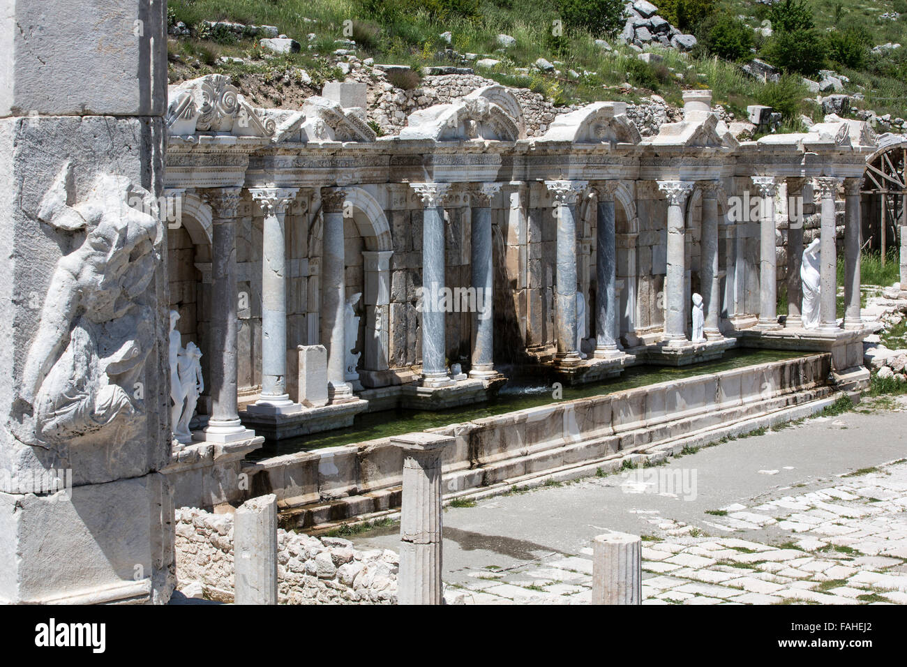 Antonin Fontaine de Sagalassos, en Turquie Isparta. Banque D'Images