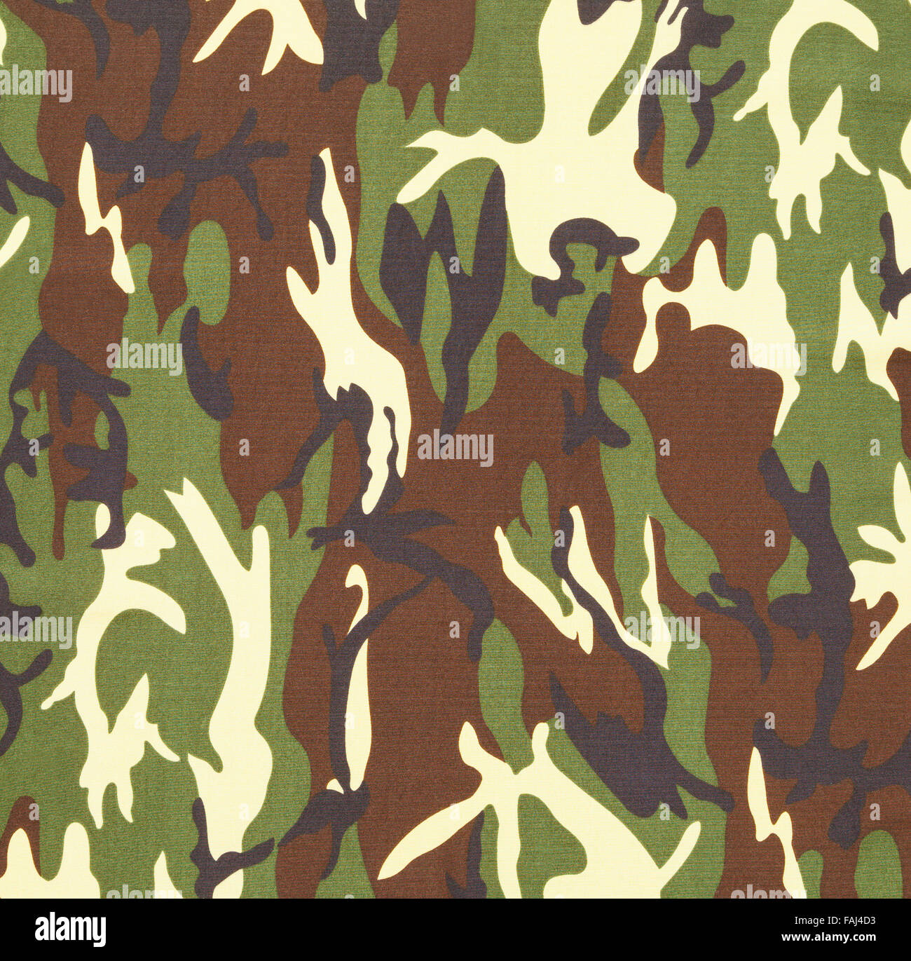 Camouflage de l'armée de terre isolé sur un fond blanc. Banque D'Images